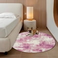 thumbnail image 2 of Pink Ombre Round Area Rug 3.3Ft Washable Circle Rugs for Dining Room Table, Gradient Abstract Art Vintage Non-Slip Carpet Floor Mats Indoor Outdoor Carpet Runner Aesthetic Home Decor, 2 of 8