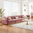 thumbnail image 3 of Sanguine Channel Tufted Performance Velvet 4-Seat Modular Sectional Sofa, 3 of 6