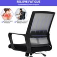 thumbnail image 2 of Home Office Chair Mesh Office Chair Desk Chair Task Chair Computer Chair Rolling Chair with Arms for Home Office, Grey, 2 of 10