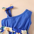 thumbnail image 2 of Gibobby Mameluco niña Infant Babys Girls Floral Dress Newborn Baby Girls One Shoulder Estampado floral Mamelucos Body Lindo(Azul, 0-6 Meses), 2 of 5