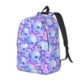 thumbnail image 1 of Disketp Blue Skull Daisy Mochila de Lona Estampada, Mochila Escolar de Viaje Ligera para Estudiantes y Portátil-Medium, 1 of 5