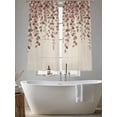 thumbnail image 5 of Brown Eucalyptus Leaves Sheer Curtains 72 Inch Length 2 Panels Set, Spring Leaves Plants Country Beige Voile Window Treatment Curtains Sheers Drapes for Bedroom/Living Room/Kitchen 52"x72"x2, 5 of 7