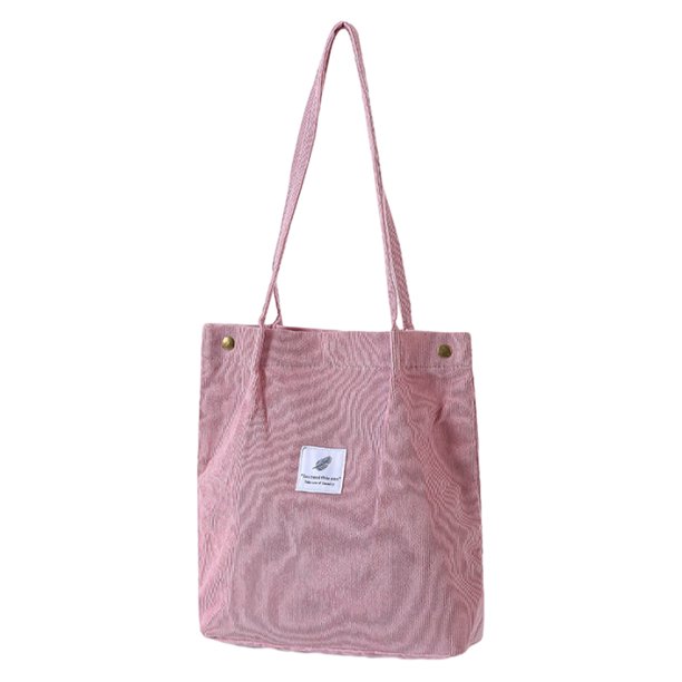 Bolso de mano de pana para mujer, bolso de pana para mujer, bolso de hombro reutilizable para compras, oficina, escuela, viajes