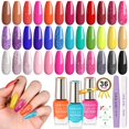 thumbnail image 1 of Set de esmaltes de uñas SAVILAND Fingernail Air-Dry 36 piezas Rainbow, 1 of 7
