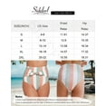 thumbnail image 7 of Sidefeel Swim Shorts for Women High Waist Tie Knot Tummy Control Bikini Panty Cute Color Block Printed Swim Bottoms, 7 of 7