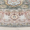 thumbnail image 3 of SAFAVIEH Arizona Shirley Oriental Machine Washable Area Rug, Green/Light Brown, 4' x 4' Round, 3 of 11