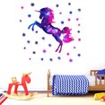 thumbnail image 2 of Pegatinas de pared luminosas de unicornio, pegatinas de pared, calcomanías murales para dormitorio, sala de estar, pared de TV, 2 of 5