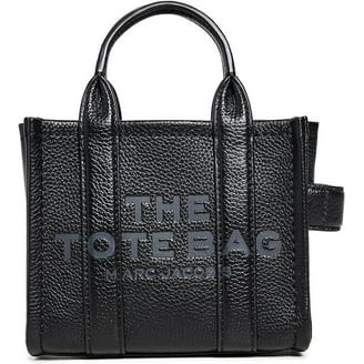 Marc Jacobs The Mini Turnlock Leather Crossbody Tote Bag In Black