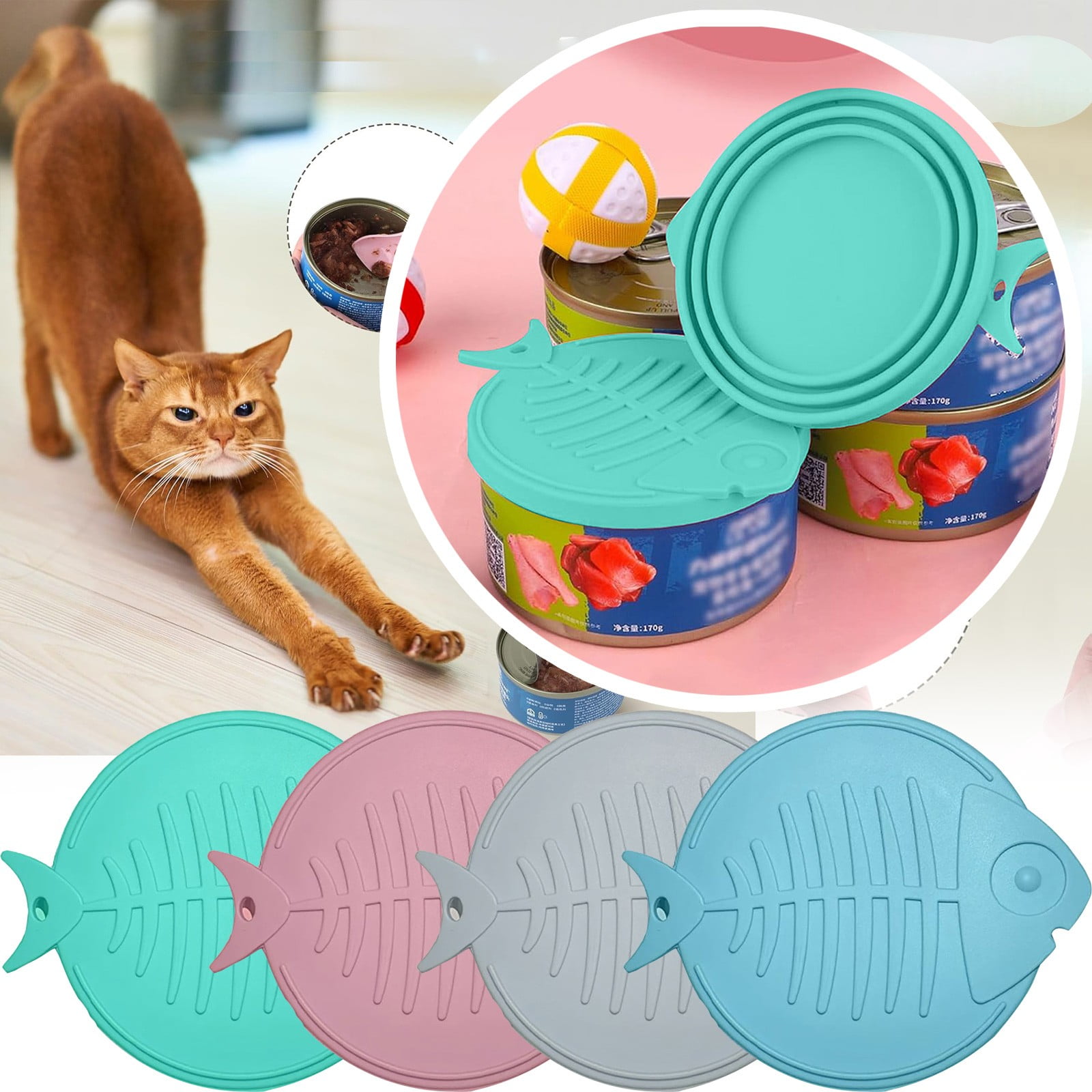 Van Ness Plastic Airtight Pet Food Can Lid, Silicone Cover, 1 Pack