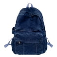 thumbnail image 1 of Bolso Mano Ehuebsd Retro Jeans Hombro Mujer Color Sólido Denim Mochila Diaria, 1 of 9