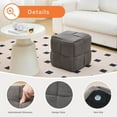 thumbnail image 4 of IVV 15.7" Footstool Cube Ottoman, Square Corduroy Woven Upholstered Vanity Stool, Modern Padded Foot Rest for Living Room, Bedroom, Entryway (Gray), 4 of 7