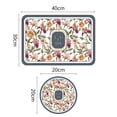 thumbnail image 5 of Ludlz 2Pcs Vintage Flower Placemat Waterproof Heat Resistant Non slip PVC Heat Insulation Rectangle Round Dining Table Decoration Pad Kitchen Supplies, 5 of 7
