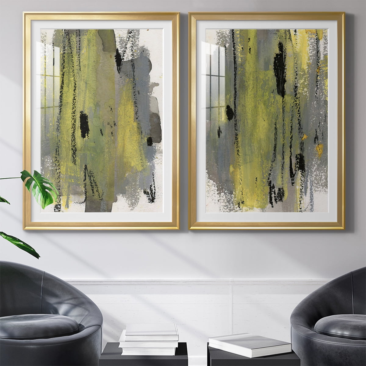 Wexford Home Loft Pastel I Premium Framed Print, 26.5" x 36.5" - Ready to Hang, Gold (Set of 2)