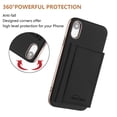 thumbnail image 4 of Allytechgroup Wallet Case for iPhone XR, RFID Blocking PU Leather Stand Phone Shell with Credit Card Slot Shockproof Protective Back Cover for iPhone XR Women Men, Black, 4 of 7