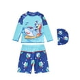thumbnail image 5 of 2025 Boys Swimwear Set Long Sleeve Rash Guard + Mid-Length Quick-Dry Swim Trunks UPF 50+ Sun Protection for Toddler Little Big Kids (Age 4-14), 5 of 5