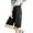 Black, variant on Women's High Waisted Wide Leg Shorts - Summer Casual Five Pocket Trousers | Yubnlvae | Women's Summer Thin And Loose High Waisted Straight Leg Casual Wide (Black | L)