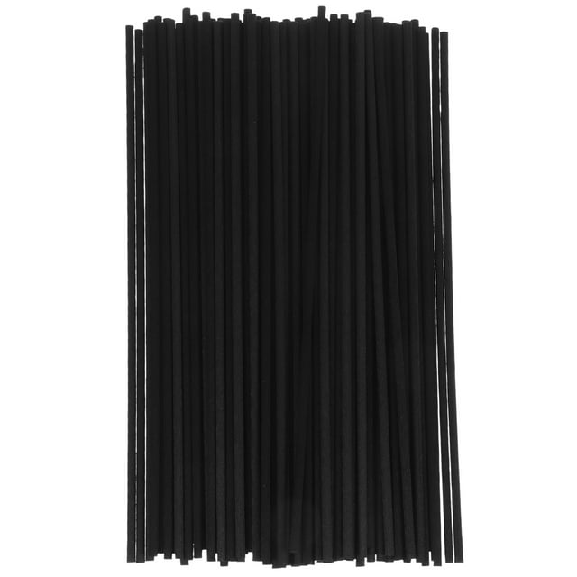 100 varillas difusoras de varillas de fibra, difusor de aroma de aceite esencial, varillas de recambio perfumadas para aroma, decoraciones de fragancias para el hogar, color negro
