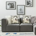 thumbnail image 3 of Nawypu Pillow Cover Decorative Square Pillowcase Cute Dog Siberian Husky White Animals Wildlife Paw Healthy Alaskan Sled Happy Domestic Pet Loyalty Soft Cushion Case for Sofa Bedroom Car 2pc, 3 of 6