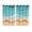 Turquoise, variant on Coastal Yellow Kitchen Curtains Short 45 Inch Length, Ombre Ocean Wave Stripes Brown Beach Sand Grommet Top Bedroom Living Room Curtains, Light Filtering Cafe Curtain Drapes 2 Panels Set 84''x45''