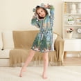 thumbnail image 3 of FORMRS Niños Bathrobe Unisex Hooded Robe Soft Plush Pajamas Sleepwear, Size 2-3T, Blue Sea Boat, 3 of 7