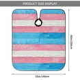thumbnail image 3 of Transgender Pride Flag Hair Cutting Cape 66" x 55" Salon Cape with Adjustable Neckline for Stylists and Home Use, 3 of 7