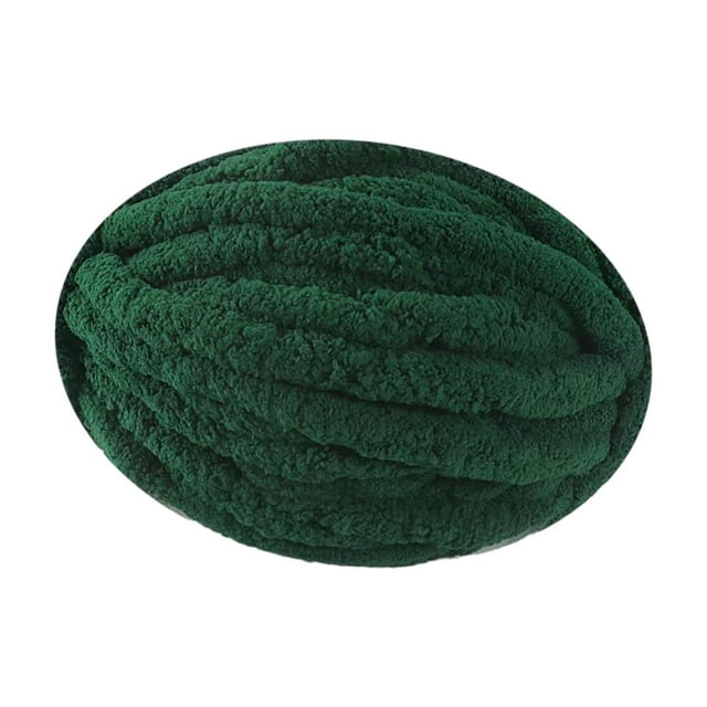 Fil Épais et Volumineux en Polyester pour Couverture Tricotée, Tapis, Lits pour Animaux, Fabrication de Tapis, Vert Foncé