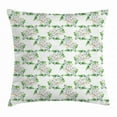 thumbnail image 1 of Jasmine Throw Pillow Cushion Cover, Romantic Watercolor Style Pattern with Tender Floral Bouquets, Decorative Square Accent Pillow Case, 20 X 20 Inches, Off White Marigold Fern Green, by Ambesonne, 1 of 2