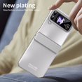 thumbnail image 5 of MonsDirect for 6.7 inch Samsung Galaxy Z Flip 4 5G 2022 Case, Hinge Protection Plating Frame Hard PC Back Shell Slim Shockproof Full Coverage Bumper Protective Shell Cover for Galaxy Z Flip 4, Silver, 5 of 7