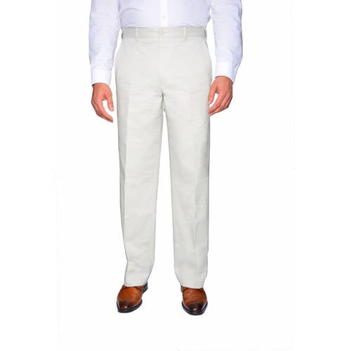 George Men's Flat Front Wrinkle 