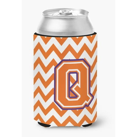 

Letter Q Chevron Orange and Regalia Can or Bottle Hugger