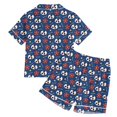 thumbnail image 4 of Tfken Halloween Boys Pajamas Outfit Set Graphic Short Sleeve Shirts With Shorts Set Sleepwear Casual Homewear Loungewear Festival Kids Comfy Pjs Clothes Size 10-11 Years, 4 of 4