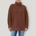 thumbnail image 6 of Qetyuw Oversized Turtleneck Sweater for Women Ribbed Knit Long Sleeve Chunky Pullover Jumper Solid Color Casual Sweaters, 6 of 6