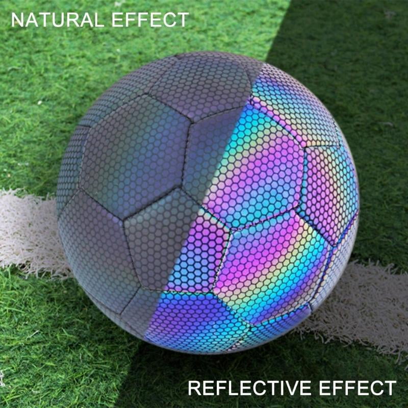 CEORPER Soccer Balls Reflective Soccer Balls Size 4, 5 Glowing Football Indoor Outdoor