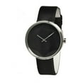 thumbnail image 2 of Men's Diamond Black Leather Black Analog Watch, 2 of 4