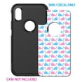 thumbnail image 2 of DistinctInk Custom SKIN / DECAL compatible with OtterBox Commuter for iPhone XR (6.1" Screen) - Blue Pink Cartoon Whales - Cartoon Whales, 2 of 5