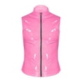 thumbnail image 3 of TiaoBug Men's Wet Look Tank Tops Zipper Sleeveless Vest Faux Leather Stand Collar Jacket Clubwear Pink 4XL, 3 of 7