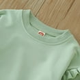 thumbnail image 4 of SUXIAN Girls Sweatshirt Solid Color with Ruffles Long Sleeve for Winter Casual Comfortable Green 3-4 Years, 4 of 7