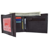 Genuine Leather Mens Bifold Wallet with Change Pocket 1692