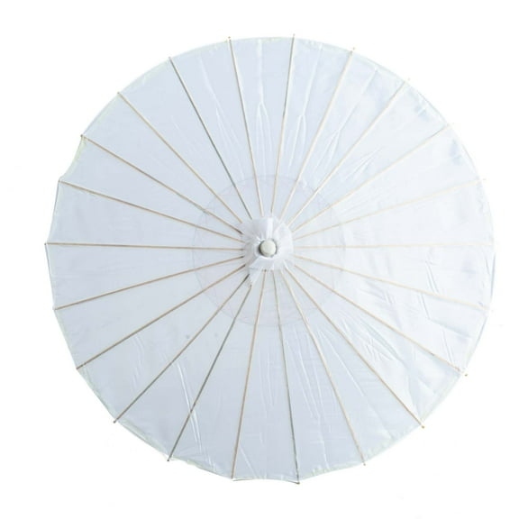 THY COLLECTIBLES 22" Kid's Size Japanese Chinese Umbrella Parasol for Wedding Parties, Photography, Costumes, Cosplay, Decoration and Other Events - Solid Color (White)