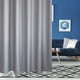 thumbnail image 3 of Cortina de baño de ducha gruesa gris, cortina de baño impermeable + ganchos para colgar gris (200*200 cm), 3 of 8