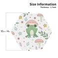 thumbnail image 2 of Yiaed Frog and Mushrooms Print Leather Coasters for Drinks - Cup Coasters Coffee Table Kitchen Table Bar, Home & Office Gifts Handmade Drink Coasters-Hexagon, 2 of 6