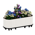thumbnail image 1 of BeesClover Jardinière Roulante avec Réservoir d'Arrosage Automatique – Bac de Jardin en Acier Galvanisé Robuste, Roues Verrouillables pour Patio, Usage Intérieur et Extérieur – Compatible avec la Mobilité, Conception Sans Pliure, 1 of 7