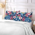 thumbnail image 5 of Plush Pillow Cases Standard Size Ultra Soft Warm Pillowcases with Zipper Sea and Tropical Flower 20"x26", 5 of 9