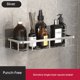 thumbnail image 3 of 1pc, Bathroom Storage Rack, Sticky Storage Rack, No Drilling, No Drilling, Anti-rust Aluminum Alloy Wall Hanger, Waterproof, Anti-rust, Strong Load-bearing, Used For Placing Shampoo, Shower Gel, Etc., 3 of 4