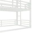 thumbnail image 5 of Generic Triple Twin Bunk Bed - 3-Tier Heavy Duty Metal Bunk Bed with Safety Guardrails, Noise-Reduced Design , White Finish​, 5 of 9