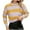 Yellow, variant on Lovskoo Sweaters for Women Trendy Comfortable Color Block Long Sleeve Round Neck Sweater Top Red