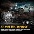 thumbnail image 5 of AUTOXBERT 2PCS 4 Inch Pod Light Square Off Road Fog Light Offroad Driving for Jeep Wrangler SUV, 5 of 9