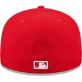 thumbnail image 4 of Men's New Era Red St. Louis Cardinals White Logo 59FIFTY Fitted Hat, 4 of 5