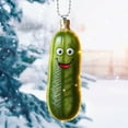 thumbnail image 4 of Dongrere Acrylic Christmas Pickle Ornament Flats Cartoon Cucumber Pendant for Christmas tree decorations, 4 of 5