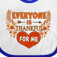 thumbnail image 4 of Inktastic Everyone is Thankful for Me with Heart and Leaves Boys or Girls Baby Bib, 4 of 4